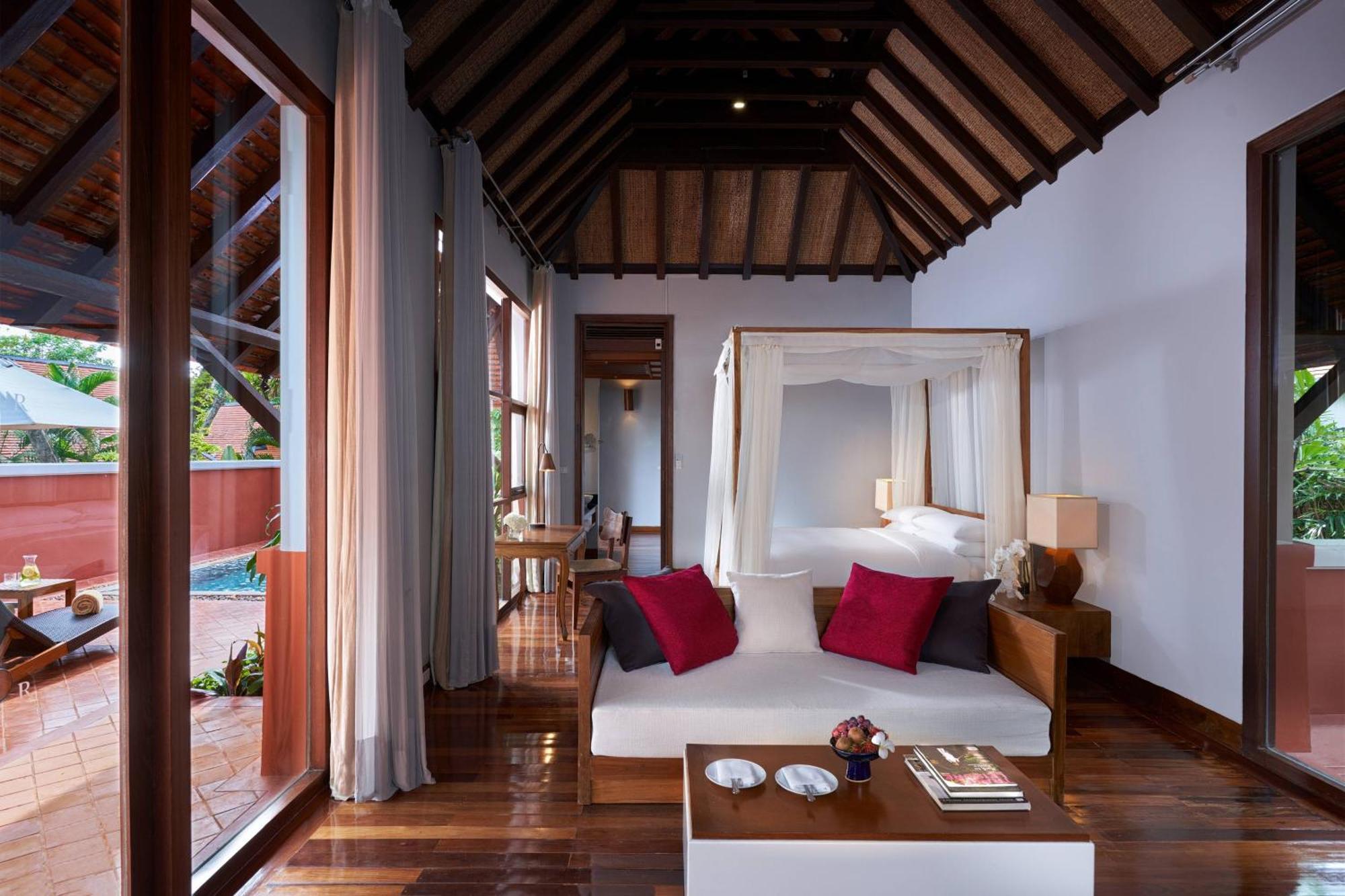 Villa mit 1 Schlafzimmer mit 1 Kingsize-Bett, Gartenblick und eigenem Pool
