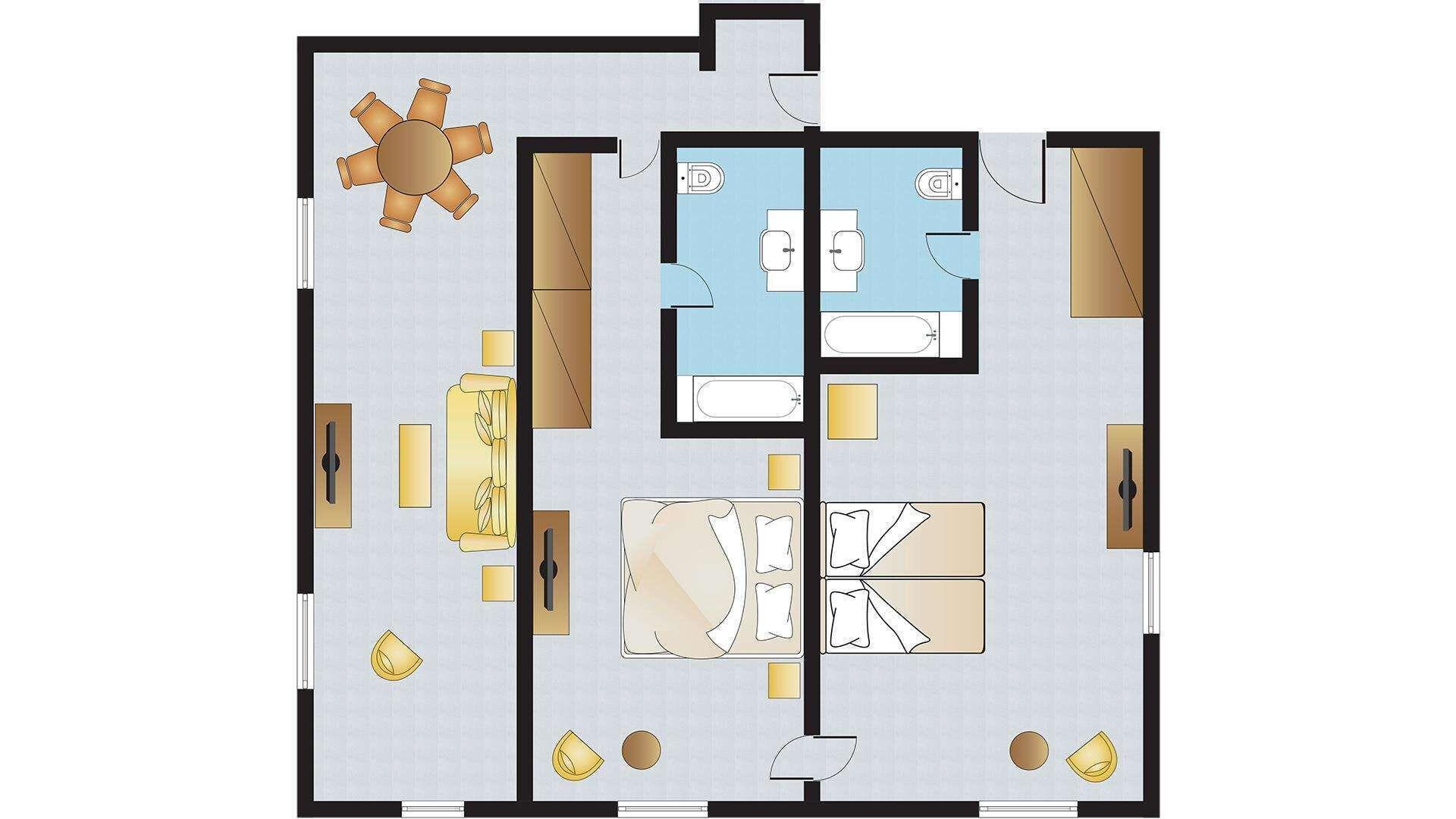 Family Executive Suite with Pool View