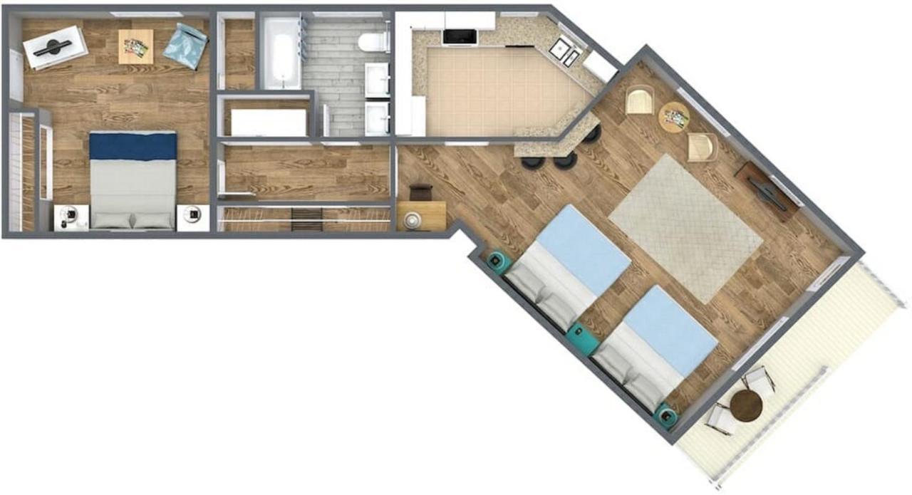 Three Queen Bed Suite Kitchen,958236325:JPEG